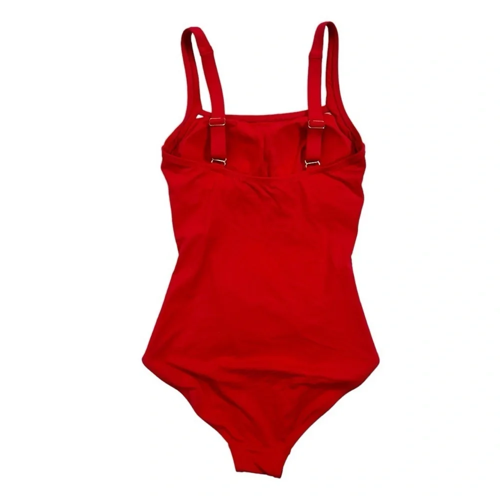 Melissa Odabash for Amoena Selena Ruched Front One Piece Swimsuit size 6 in Red